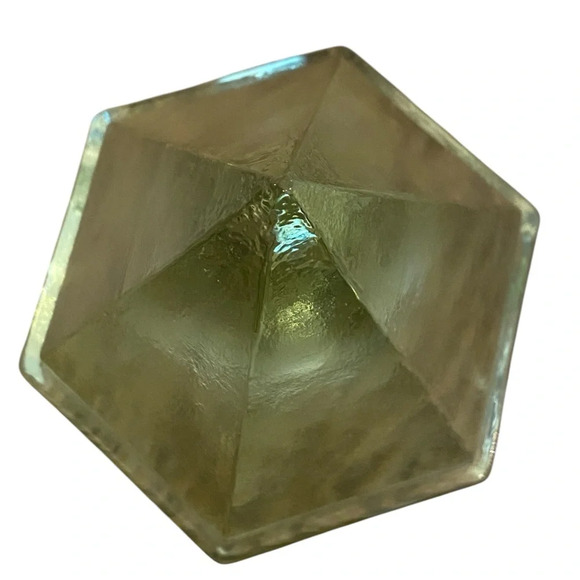 Vintage Prism Ship Deck Light Green Glass Nautical Pyramid Boat Paperweight - Picture 4 of 5